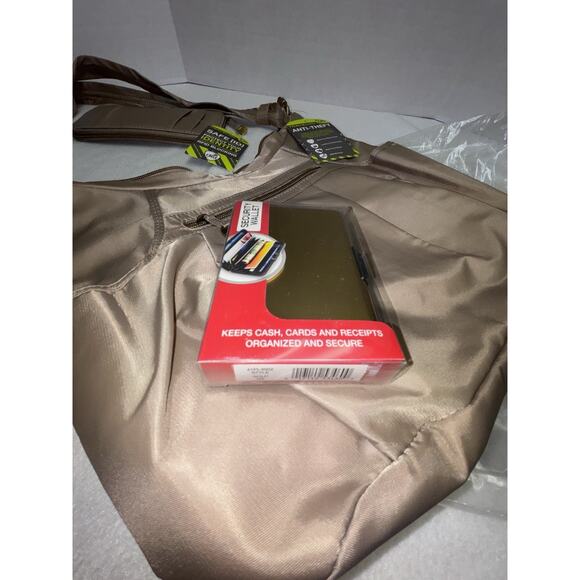 Travelon Anti-theft RFID Crossbody Bag W Matching Wallet & Security Wallet NEW - Picture 3 of 12